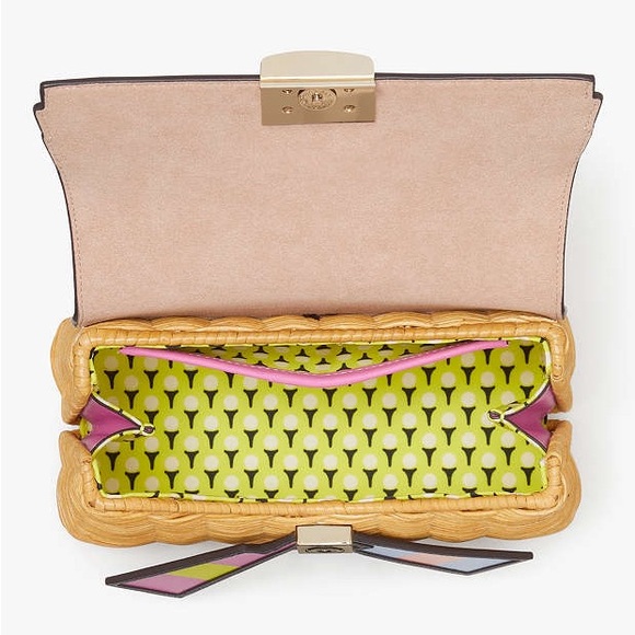 kate spade NWT! Tee Time Wicker 3D Windmill Top-handle Bag - Picture 5 of 12